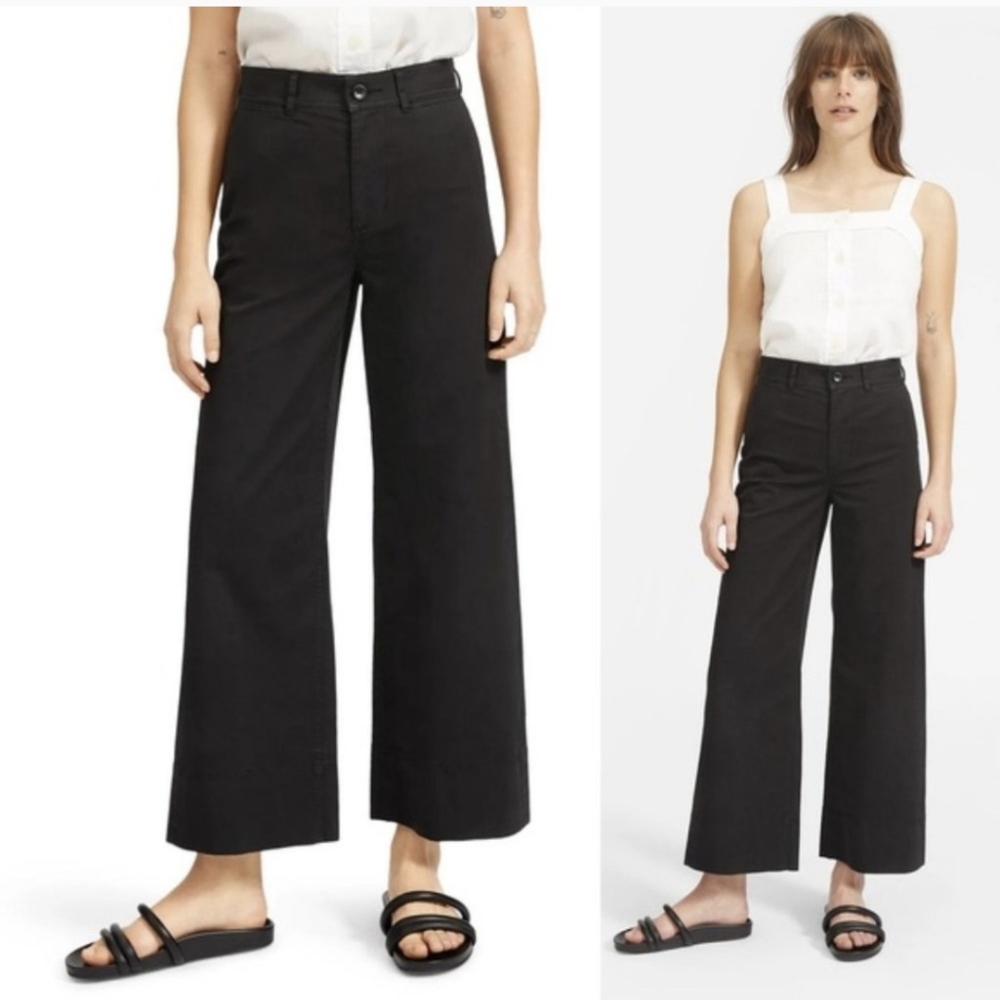 NWT Everlane high Waist Wide Leg Crop Chino